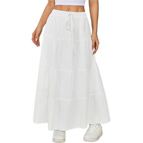 y2k للسيدات تنانير maxi maxi boho boho huffle tie bow tie tie bo boy front front summer a lin
