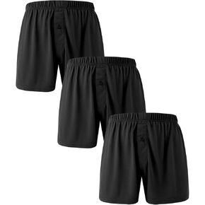 BAMBOO COOL Mens Boxers Durable Comfortable Boxer Shorts for Men Loose Ultra-Soft Men's Underwear (3 or 5 Pack)