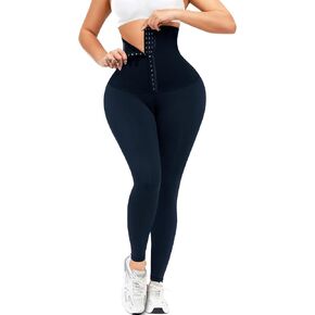 Super High Waist Corset Leggings for Women Shaper Leggings with Waist Trainer Compression Yoga Pants