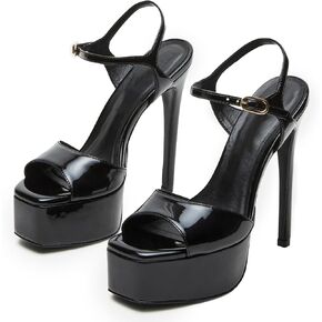 UBWDU Stiletto High Platform Cheels for Women Square Open Tee Tee Strap Cheeled Sandals Proom Shole Shoes Shoes in Kuwait