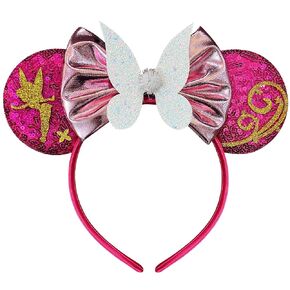 Green Sequin Bow Fairy Mouse Ears Headband for Women