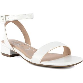 Sugar Women's Low Block Heel Dress Sandals – Ankle Strap Open Toe Comfortable Walking Heels for Casual, Party, or Work