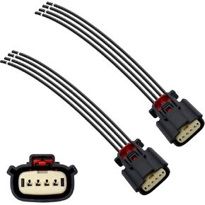 Hisport Hid Halogen Meadlogen Connector Adapter Adapter Adapter Harness Plug 4-Wire متوافق مع Ford Escape Taurus F150 2013-2021 2pcs