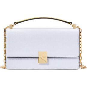 kate spade new york Deco Colorblocked Pebbled Leather mini Flap Chain Crossbody, Pale Sapphirine Multi