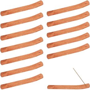 12 PSC Wood Pisense حامل للعصي ، 9.25 في حامل عصا البخور الخشبي مع صافى الرماد ، وعلم الرماد الحارقة الإضافية ، حامل الرماد الياباني ، حامل حرق ،