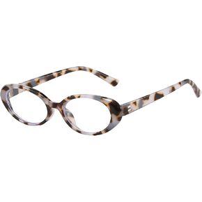 Kursan Small Oval Blue Light Blocking Glasses for Women Men Vintage Fashion 90s Retro Frame Style Eyeglasses