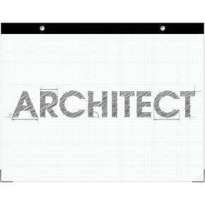 Large Engineering Graph Paper Pad - 50 Sheets/100 Pages, 22" x 17" Quadrille Grid Paper for Drafting, Engineering, Blueprint Drawing, Architect Designers, 4"x4" Blue Grid Paper, Giant Drafting Pad