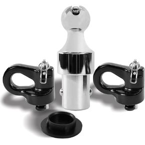 60692 Gooseneck Ball & Safety Chain | Fits Ford OEM Gooseneck Ball Kit | Fits Ford Puck System Gooseneck Ball | Fits Ford F250 F350 F450 | 2-5/16" | 30K LBS GTW