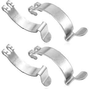 4pcs Silver Metal Air Filter Clips, Steel Air Cleaner Cover Clip, Air Filter Cleaner Housing Box Lid Spring Clip Clamp, Accessories Replacement Parts for Toyota