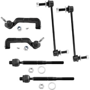 BOXI (Set of 6) Front Inner & Outer Tie Rod Ends + Sway Bar Links Fit for Chrysler 300 2005-2010 / for Dodge Magnum 2005-2008 / Charger 2007-2015 AWD ONLY | Replace ES800431 ES800430 EV800432 K750154