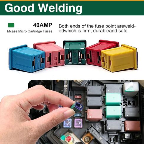 10PCS 30Amp Micro Cartridge Fuses, Low Profile FMM/MCASE Type 608830 Car Fuses for Car, SUV, Truck, Box-Shaped Blade in Kuwait
