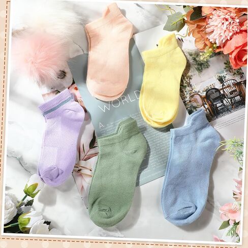 Mumufy 100 أزواج 100 جوارب جماعية على غرار النساء منخفضة الجوارب الكاحل الجزء الأكبر مع أنماط مطرزة لطيفة لا إظهار جورب رفيع رفيع المستحسن للتمرينات الترفيهية الجري ، والسيدات بلا مأوى. in Saudi Arabia