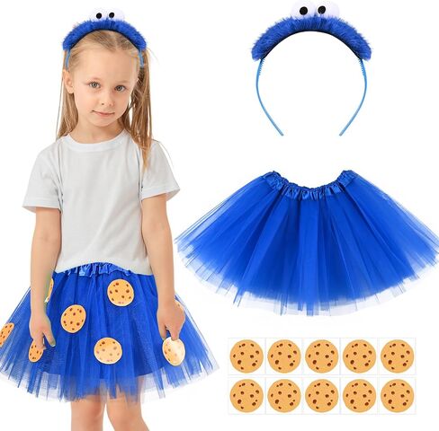 تشمل ملحقات أزياء Kavoc Blue Cookie ملصقات ملفات تعريف الارتباط الزرقاء توتو. in Saudi Arabia
