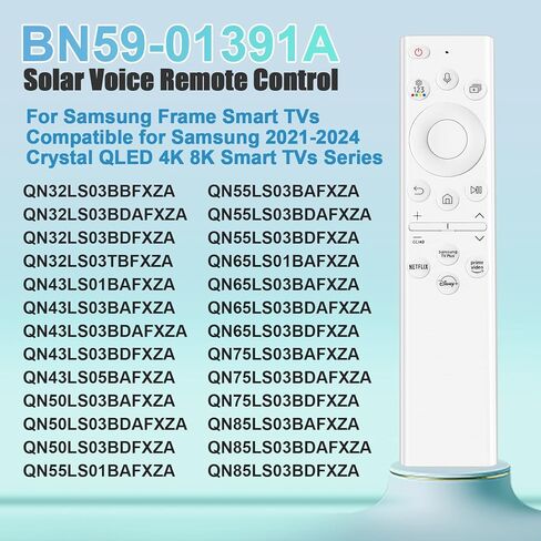 BN59-01385A Bluetooth Rechargeable Solar Cell Control for Samsung Solar Remote Control for Smart TV, Compatible with Samsung Smart TVs 2021-2023 Neo QLED, The Frame and Crystal UHD Smart TVs Series in Kuwait
