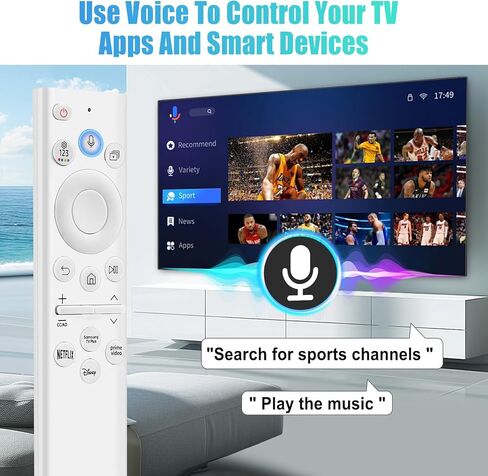 BN59-01385A Bluetooth Rechargeable Solar Cell Control for Samsung Solar Remote Control for Smart TV, Compatible with Samsung Smart TVs 2021-2023 Neo QLED, The Frame and Crystal UHD Smart TVs Series in Kuwait