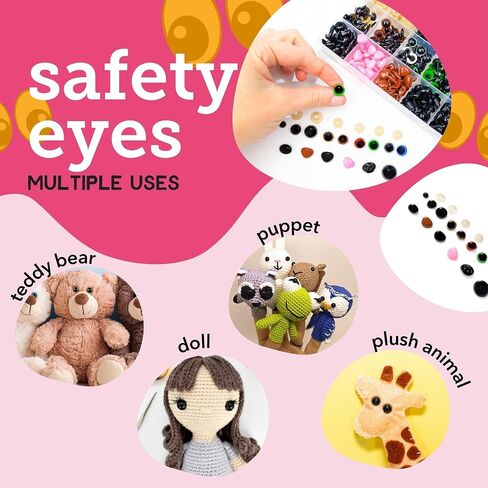 Incraftables Googly Eyes Self Adhesive 1680 pcs Set. Best Small & Large Colorful Sticky Wiggle Eye for DIY Arts (4 to 18 mm). Googly Eyes for Crafts 30 Varieties. Best Craft Eyes for Kids & Adults in Saudi Arabia