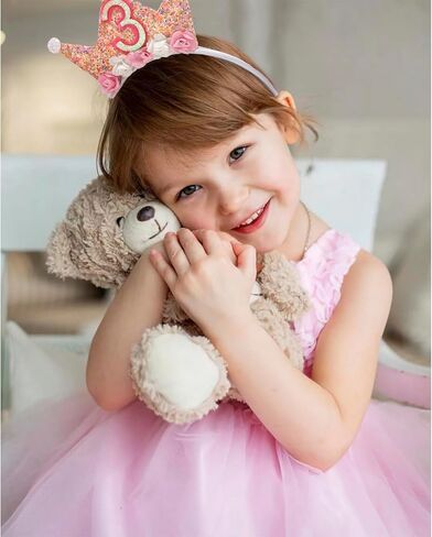 Birthday Girl Headband 2nd to 6th & Badge Pin Set - Princess Crown Decorations for Girls in Saudi Arabia