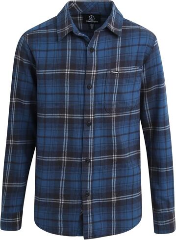 Volcom Boys Button Down Shirt - Casual Woven Cotton Short Sleeve Hawaiian Summer Collared Shirts for Boys (8-16) in Saudi Arabia