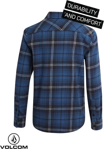Volcom Boys Button Down Shirt - Casual Woven Cotton Short Sleeve Hawaiian Summer Collared Shirts for Boys (8-16) in Saudi Arabia