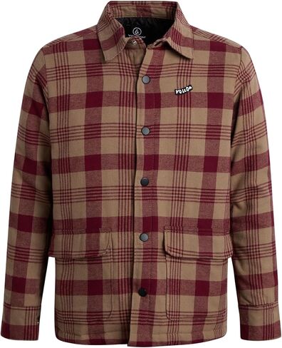 Volcom Boys Button Down Shirt - Casual Woven Cotton Short Sleeve Hawaiian Summer Collared Shirts for Boys (8-16) in Saudi Arabia