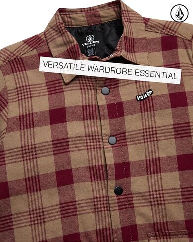 Volcom Boys Button Down Shirt - Casual Woven Cotton Short Sleeve Hawaiian Summer Collared Shirts for Boys (8-16) in Saudi Arabia