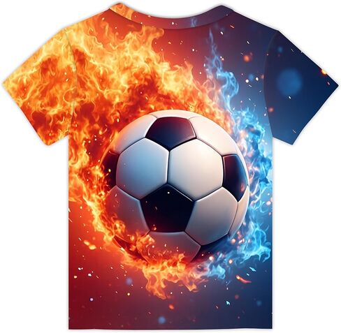 Boys T-Shirts 3D Graphic Summer Short Sleeve Tees Shirts Kids Funny Colorful Tops 3-14 Years in Kuwait