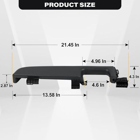 12472876 Front Driver Side Door Armrest Handle Compatible with 1999-2006 Chevy Suburban Silverado Sierra Tahoe Avalanche Escalade & GMC Yukon, Front Left Side Door Arm Rest with Handle, Dark Gray in Saudi Arabia