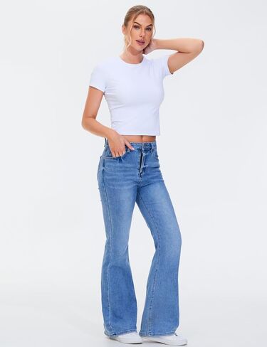 THE GYM PEOPLE Women's Workout Tops Short Sleeve Slim Fit Breathable Athletic Yoga Running Casual Basic Tee Shirts in Saudi Arabia