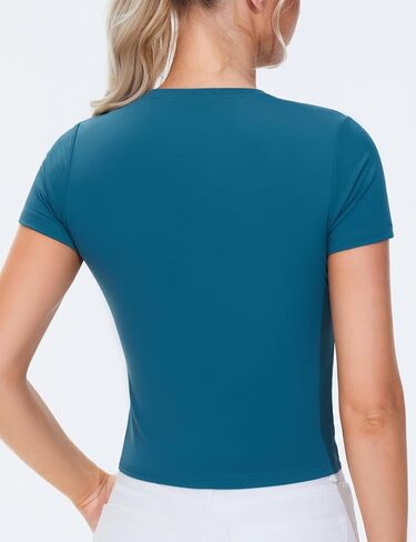 THE GYM PEOPLE Women's Workout Tops Short Sleeve Slim Fit Breathable Athletic Yoga Running Casual Basic Tee Shirts in Saudi Arabia
