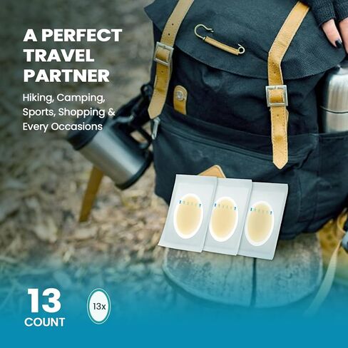 Povihome Gel Blister Bandages Blister Cushions - Water Resistant Hydrocolloid Bandages for Foot, Toe, & Heel - Blister Pads for Prevention & Recovery (13 ct, Variety Pack) in Kuwait