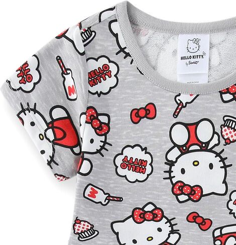 Hello Kitty Sanrio Girls French Terry Skater Dress for Toddler and Big Kids in Kuwait