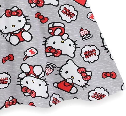 Hello Kitty Sanrio Girls French Terry Skater Dress for Toddler and Big Kids in Kuwait