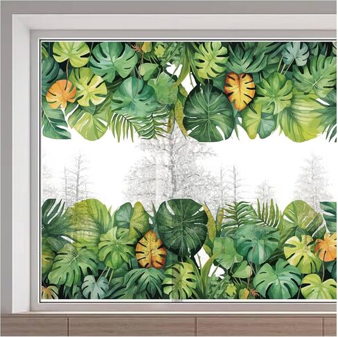 Gorgecraft 15x46 بوصة بوهو ملصقات نافذة نافذة قابلة لإعادة الاستخدام الكتب البوهيمية الكبيرة الشارات الزجاجية المضادة للاصطدام غير ملصقات النافذة الثابت in Saudi Arabia