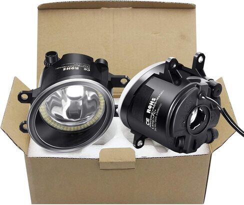 Upgrade Fog Light with LED Halo Ring DRL for Toyota 06-12 16-20 RAV4, 10-20 4Runner, 14-20 Tundra, 12-16 Tacoma, 08-10 17-19 Highlander, 07-14 Camry Sedan, 09-16 Corolla (Without Harness Wire) in Saudi Arabia