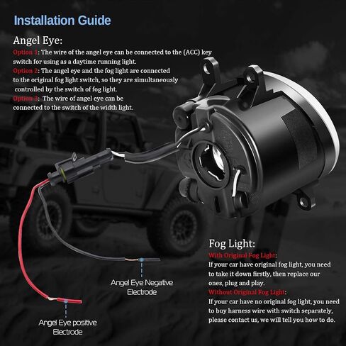 Upgrade Fog Light with LED Halo Ring DRL for Toyota 06-12 16-20 RAV4, 10-20 4Runner, 14-20 Tundra, 12-16 Tacoma, 08-10 17-19 Highlander, 07-14 Camry Sedan, 09-16 Corolla (Without Harness Wire) in Saudi Arabia