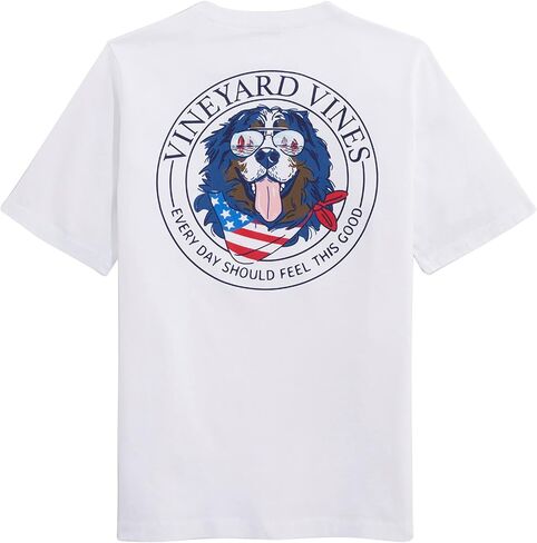 vineyard vines Boys' USA Mountain Dog Short-Sleeve Pocket Tee in Saudi Arabia