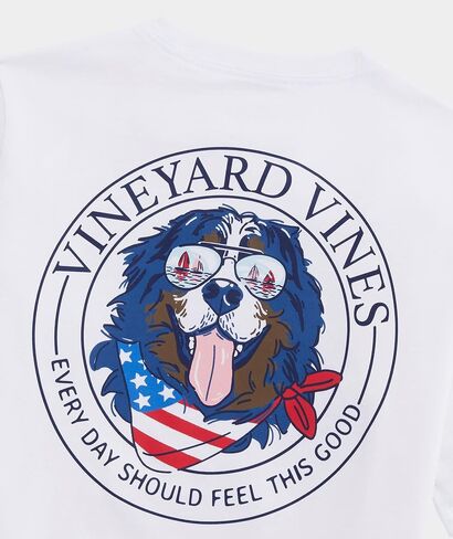 vineyard vines Boys' USA Mountain Dog Short-Sleeve Pocket Tee in Saudi Arabia