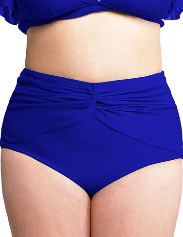 Women Plus Size High Waisted Bikini Bottom Full Coverage Swim Short Ruched Tummy Control Swim Bottoms Only 2025 in Saudi Arabia