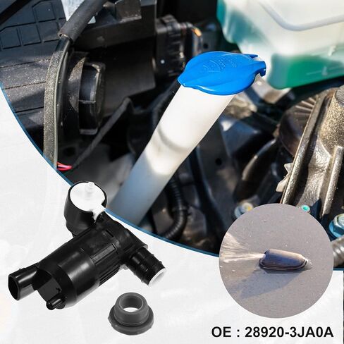 Acropix الزجاج الأمامي مضخة محرك غسالة مع grommet ل infiniti jx35 - حزمة من 1 أسود in Saudi Arabia
