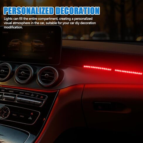 6PCS 15 LED Strip Underbody Light, 1Ft 12V Waterproof Car Led Interior Exterior Strip Light with 6 Inch Wire, Flexible Auto Light Strip Decoration Universal for Car Boat Motorcycle Truck in Kuwait