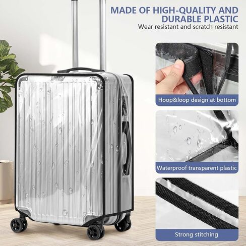 WSSROGY 2 Pack 28 Inch Clear PVC Suitcase Luggage Cover Protectors for Wheeled Luggage in Kuwait