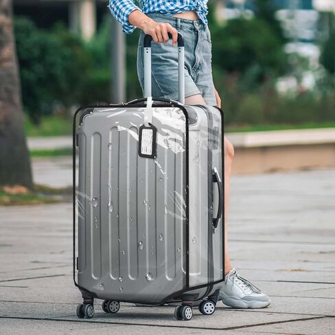 WSSROGY 2 Pack 28 Inch Clear PVC Suitcase Luggage Cover Protectors for Wheeled Luggage in Kuwait
