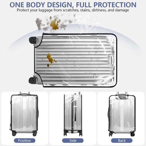 WSSROGY 2 Pack 28 Inch Clear PVC Suitcase Luggage Cover Protectors for Wheeled Luggage in Kuwait