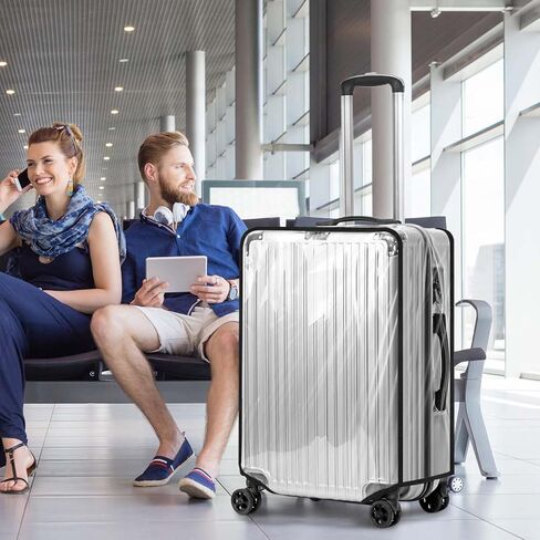 WSSROGY 2 Pack 28 Inch Clear PVC Suitcase Luggage Cover Protectors for Wheeled Luggage in Kuwait