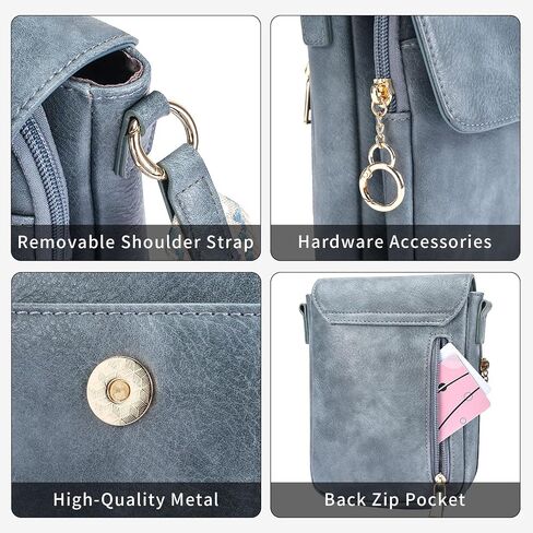 APHISON Small Crossbody Bags for Women Trendy, Leather Phone Wallet Purses Handbags Card Slots with Adjustable Guitar Strap in Saudi Arabia