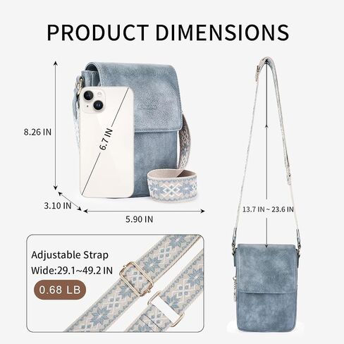 APHISON Small Crossbody Bags for Women Trendy, Leather Phone Wallet Purses Handbags Card Slots with Adjustable Guitar Strap in Saudi Arabia