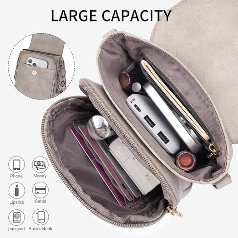 APHISON Small Crossbody Bags for Women Trendy, Leather Phone Wallet Purses Handbags Card Slots with Adjustable Guitar Strap in Saudi Arabia