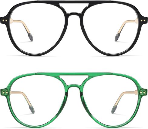 AMOMOMA Retro Blue Light Aviator Reading Glasses for Women Men,Vintage Computer Reader Frame 2.0 1.5 AM6155 in Saudi Arabia