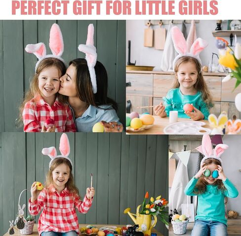 Easter Brunny Ears Ears Excalsions Beadbands for Women ، Bulk White Pink Bunny Costume Advil in Kuwait