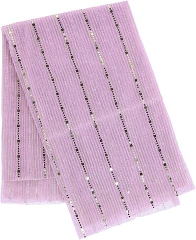 CTM Women's Sheer Sparkling Metallic Stripe Lightweight Scarf in Kuwait